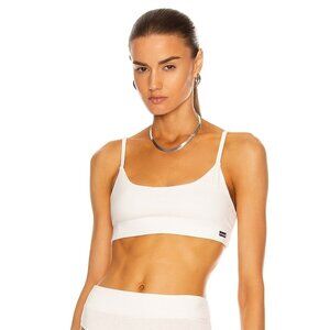 NEW LE BUNS Isla Organic Cotton Bralette in Ivory FWRD SPORTS BRA WHITE